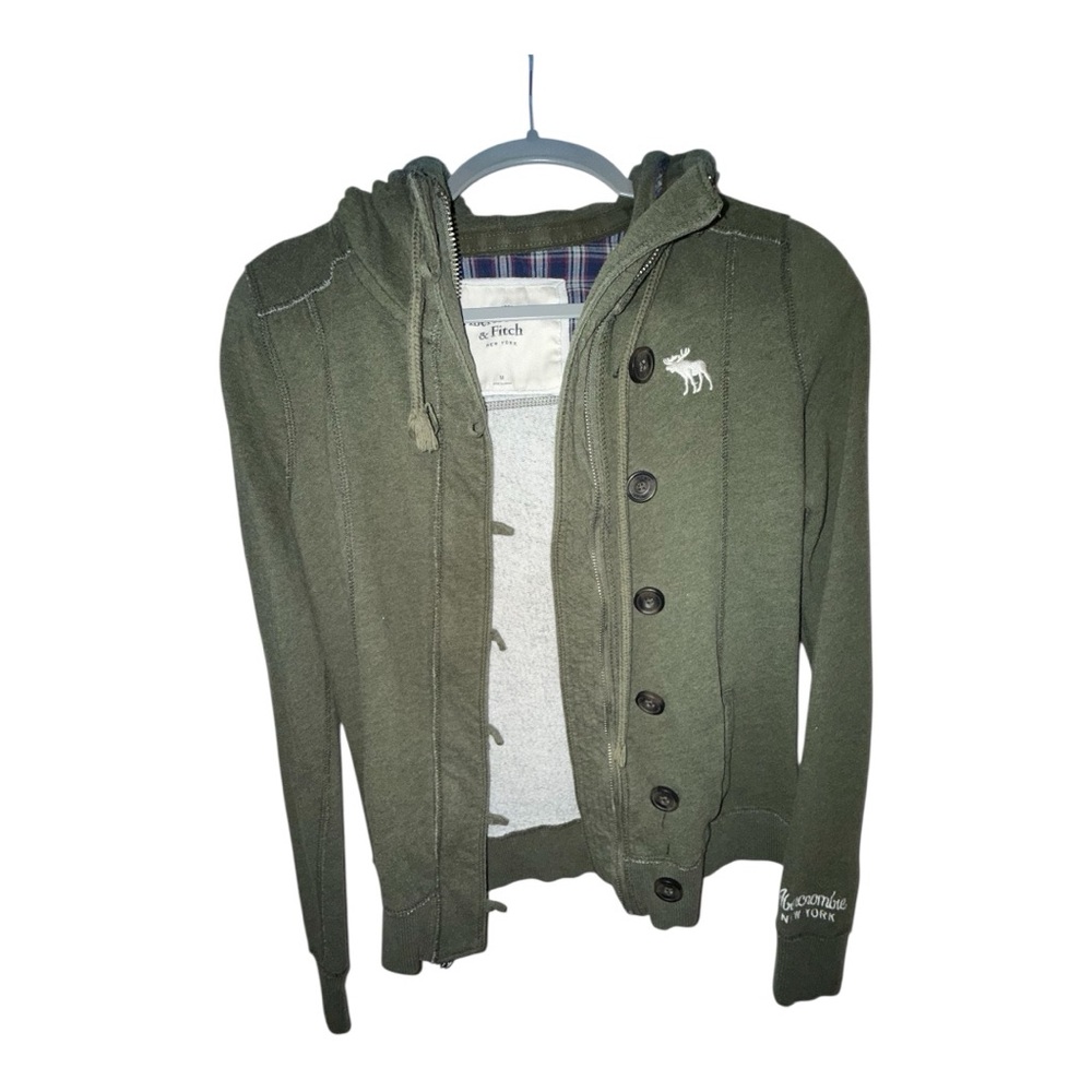 Abercrombie & Fitch Olive Green Hoodie